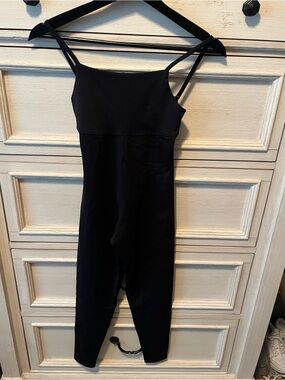 Xhilaration Black Strappy Fitted Jumpsuit
